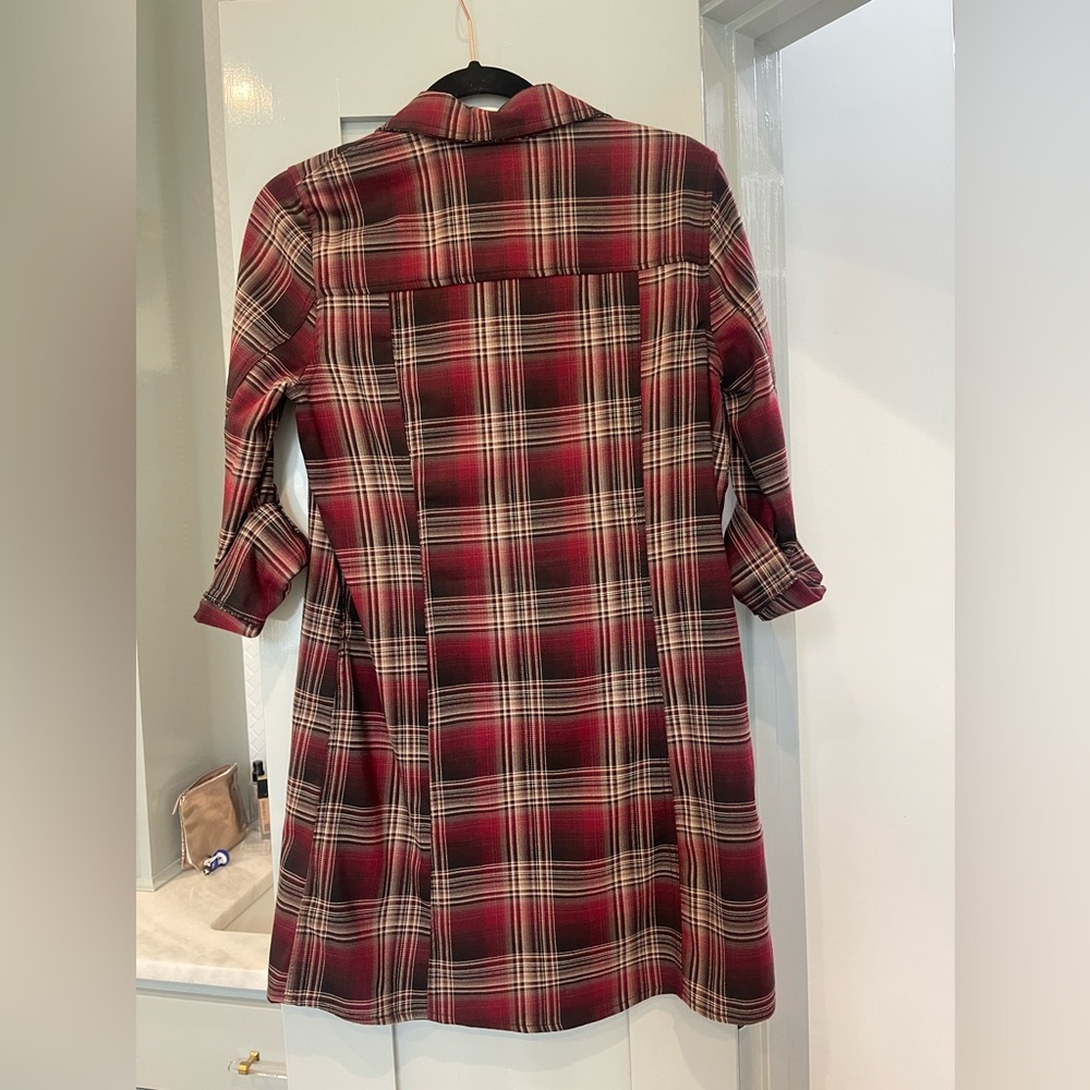 Jack by BB Dakota | Stina Berry Plaid Shirt Dress size small - Picture 6 of 6